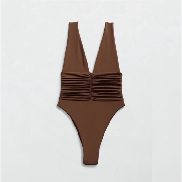 NWOT Riot Swim Echo One Piece Swimsuit in Chocolate Brown - Picture 10 of 11